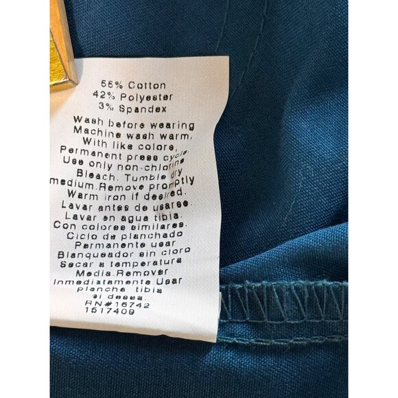 Bring It On Womens Teal Blue Button-Front Jacket 3X Cotton Blend Made In Mexico - Picture 3 of 10